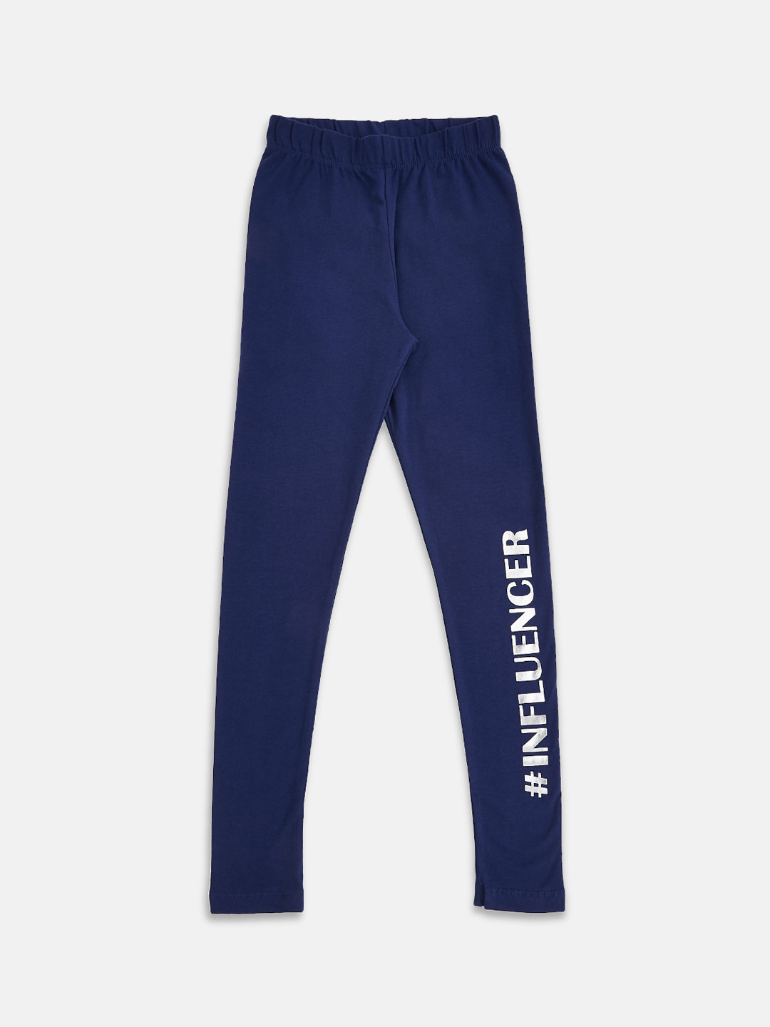 

Pantaloons Junior Girls Navy Blue & White Printed Ankle-Length Leggings