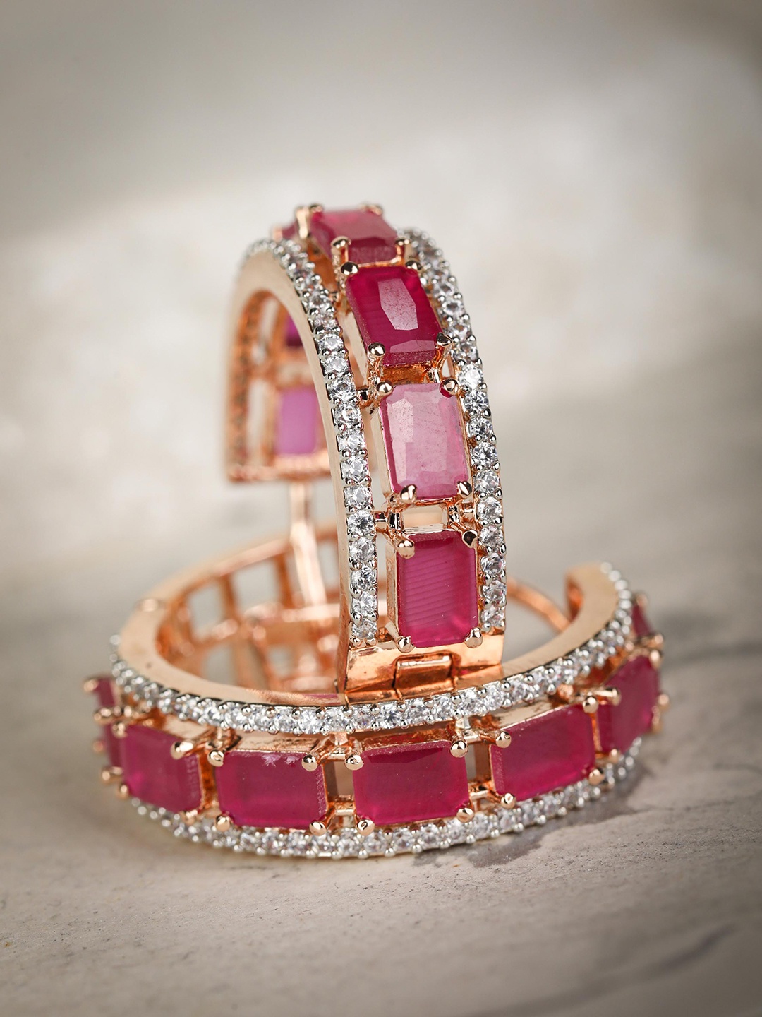 

Priyaasi Magenta Contemporary Studs Earrings