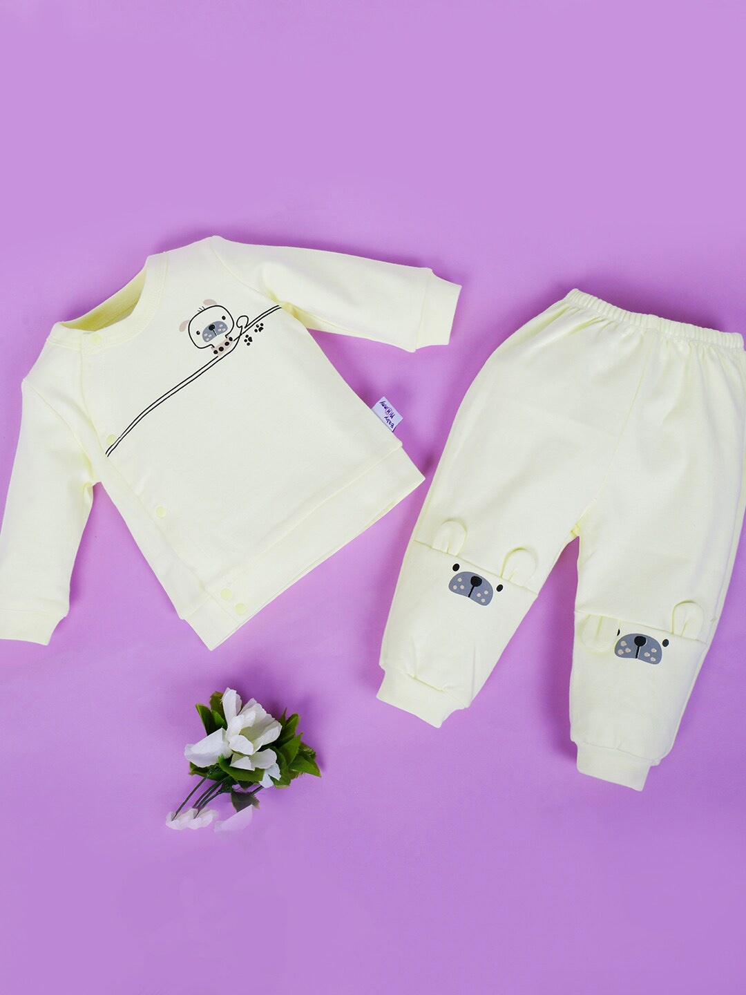

POKORY Unisex Kids yellow Baby Suit