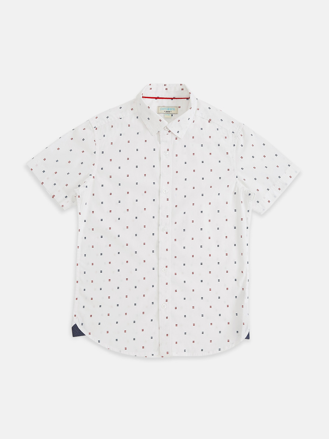 

Pantaloons Junior Boys White Opaque Printed Casual Shirt