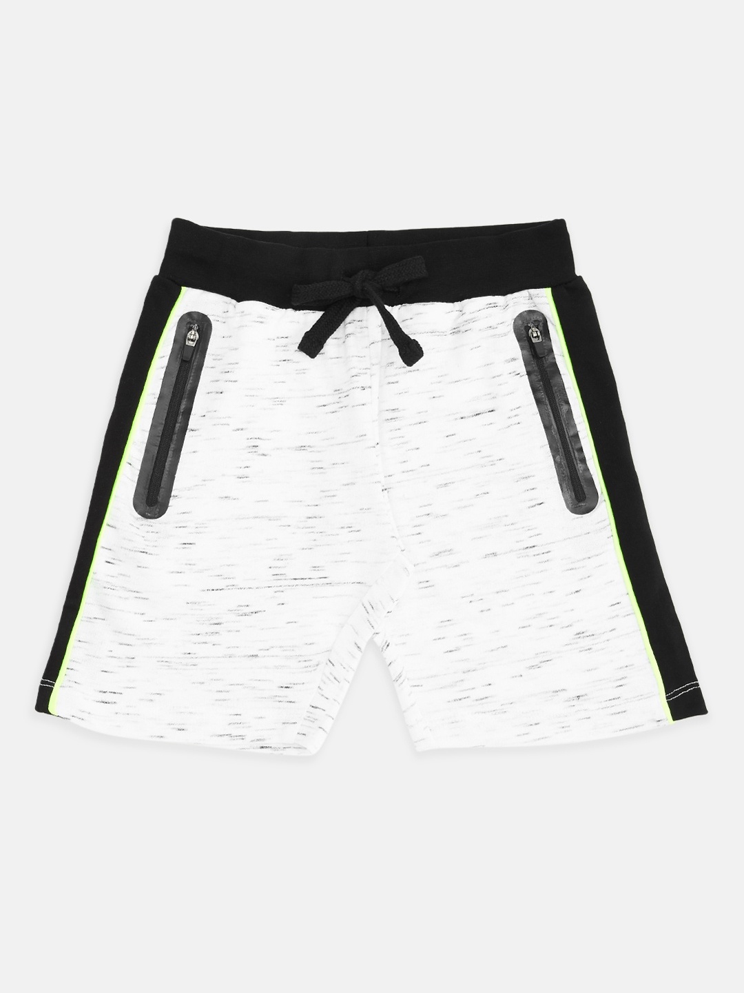 

Pantaloons Junior Boys White Cotton Self-Design Regular Shorts