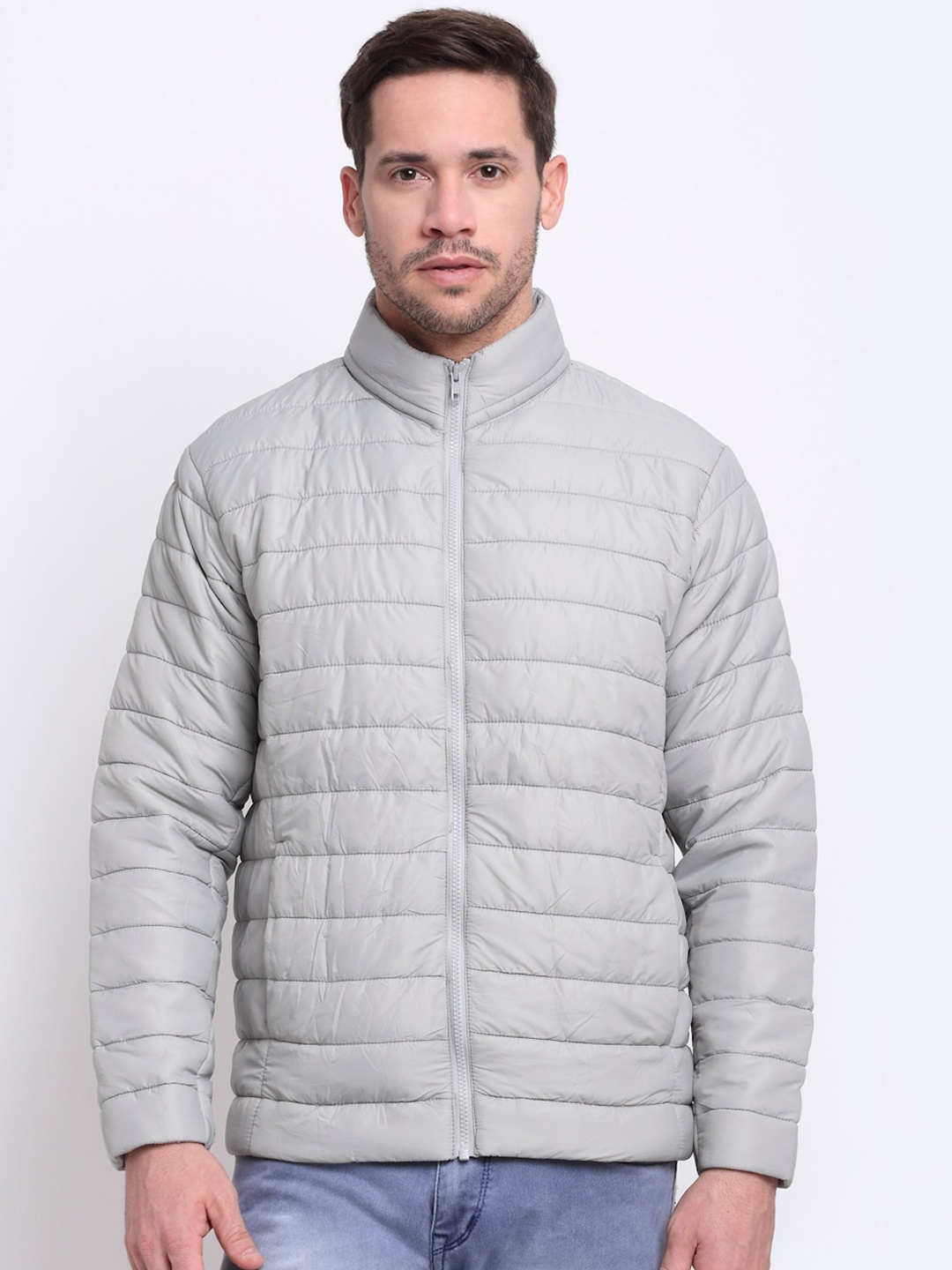 

Cantabil Men Grey Lightweight Padded Jacket