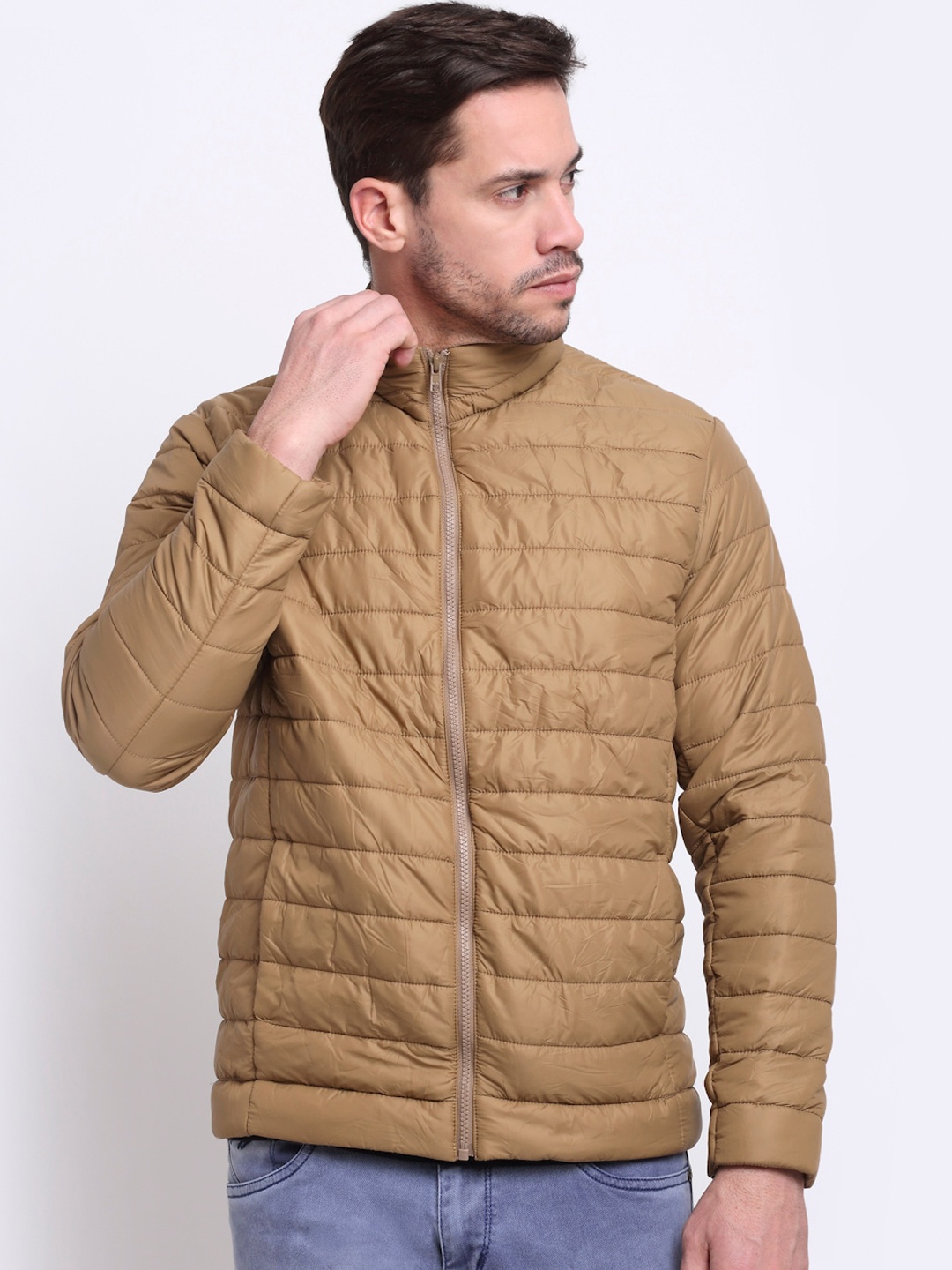 

Cantabil Men Khaki Lightweight Padded Jacket