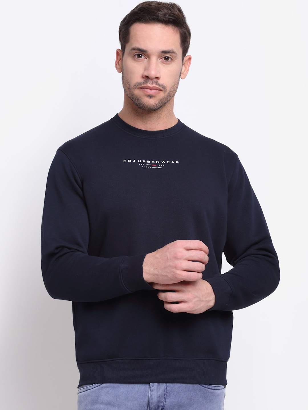 

Cantabil Men Navy Blue Sweatshirt