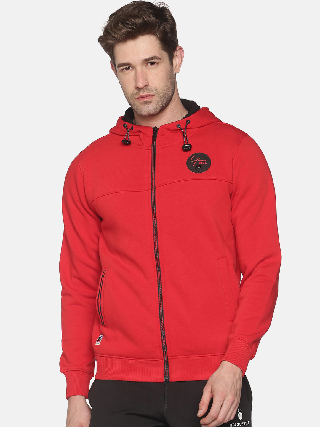 

SHOWOFF Men Red Hooded Sweatshirt