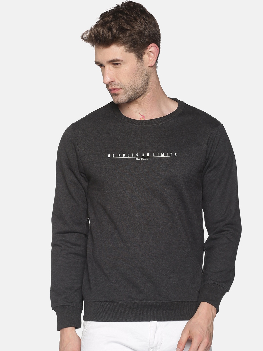 

SHOWOFF Men Grey Sweatshirt