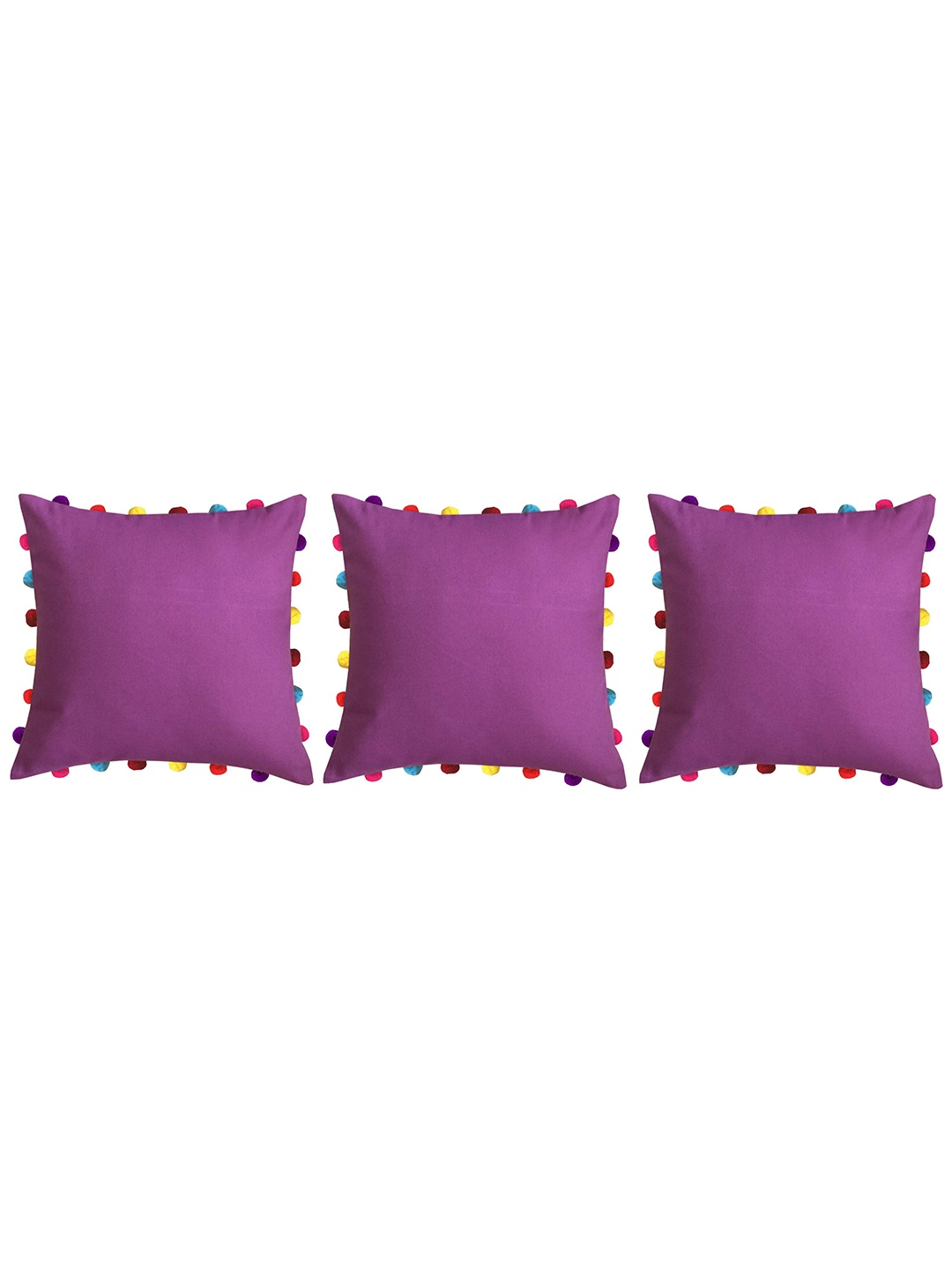 

Lushomes Lavender Set of 3 Square Cushion Covers