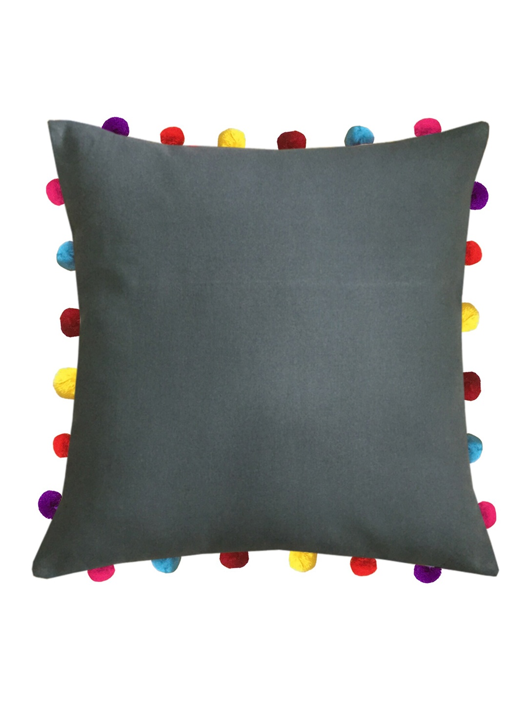 

Lushomes Grey & Red Square Cushion Covers