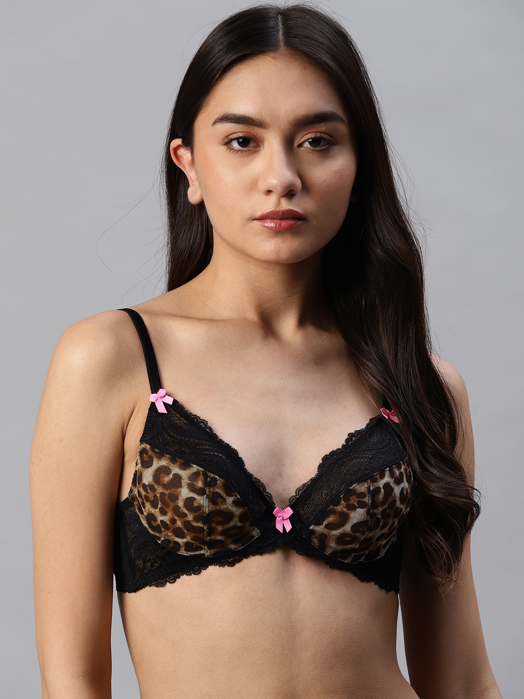 

Marks & Spencer Brown & Black Animal T-shirt Bra Underwired T817758DBROWN MIX