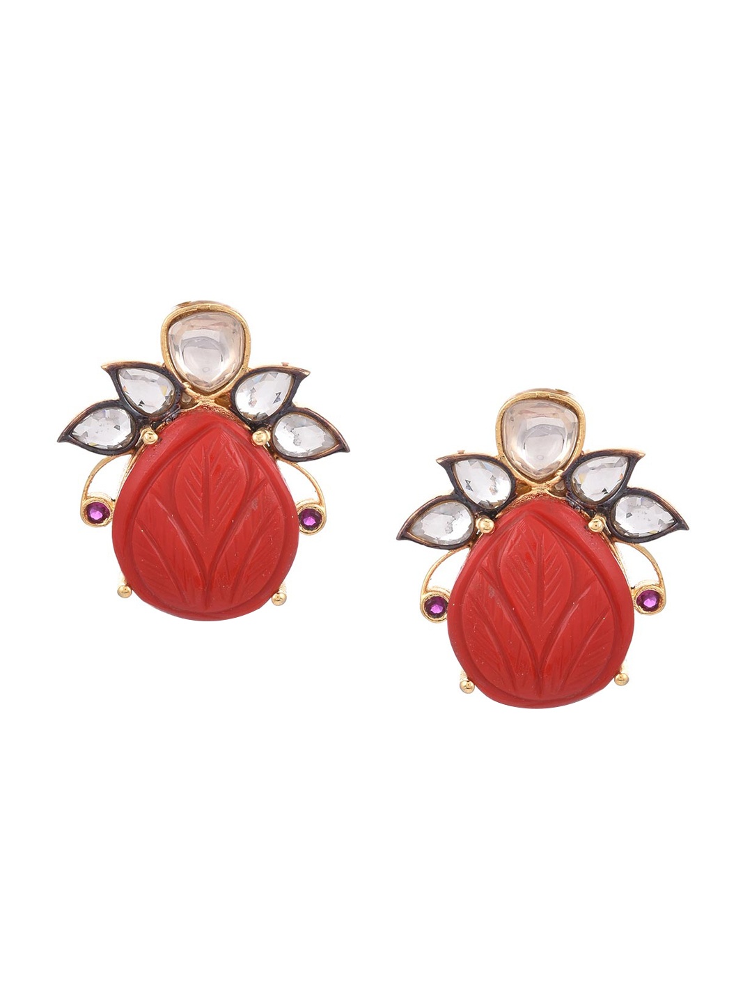 

Tistabene Red Contemporary Studs Earrings