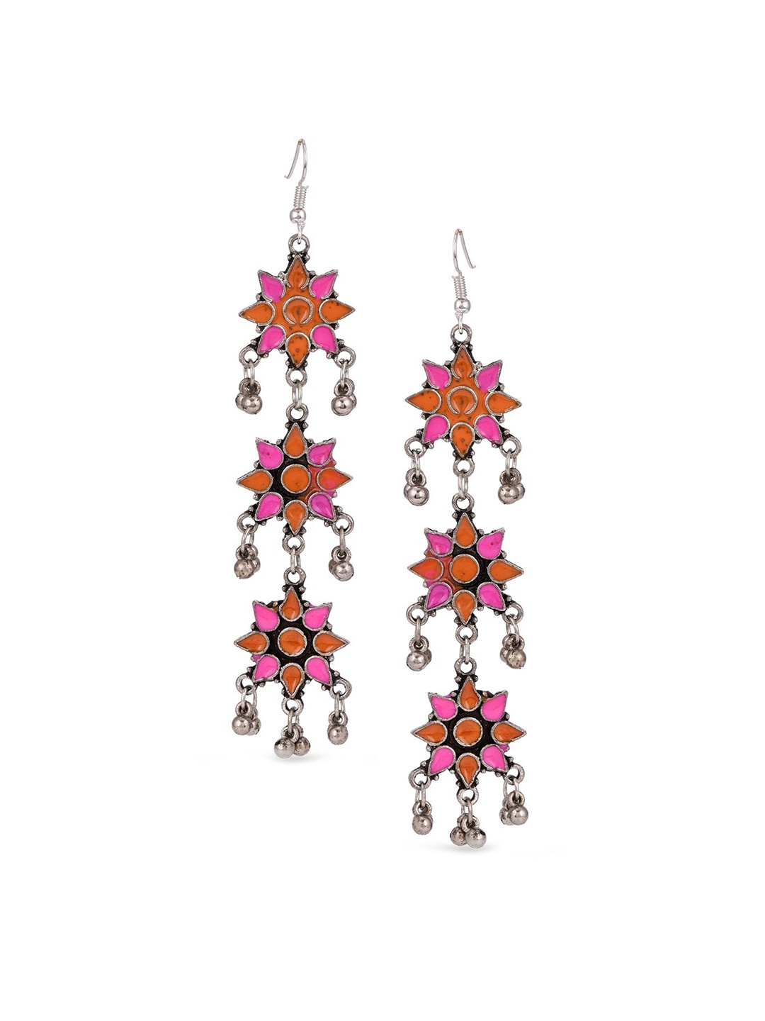 

Tistabene Orange Contemporary Drop Earrings