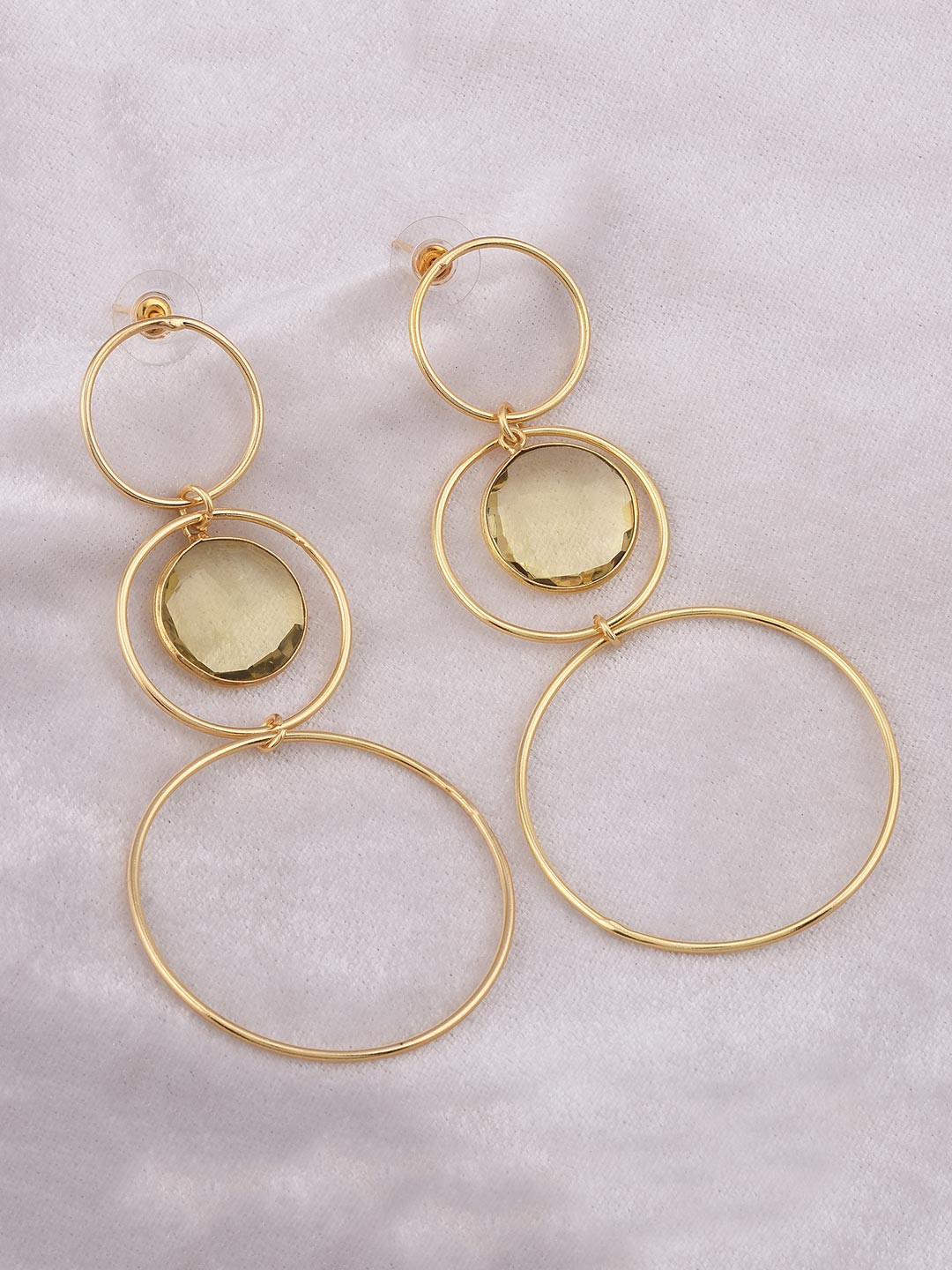 

Tistabene Yellow Contemporary Drop Earrings