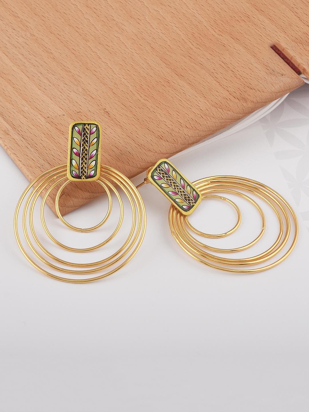 

Tistabene Gold-Toned Contemporary Dangler Earrings