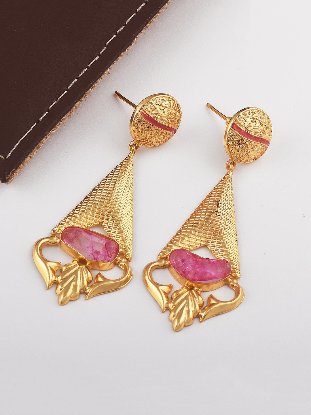 

Tistabene Pink Contemporary Drop Earrings