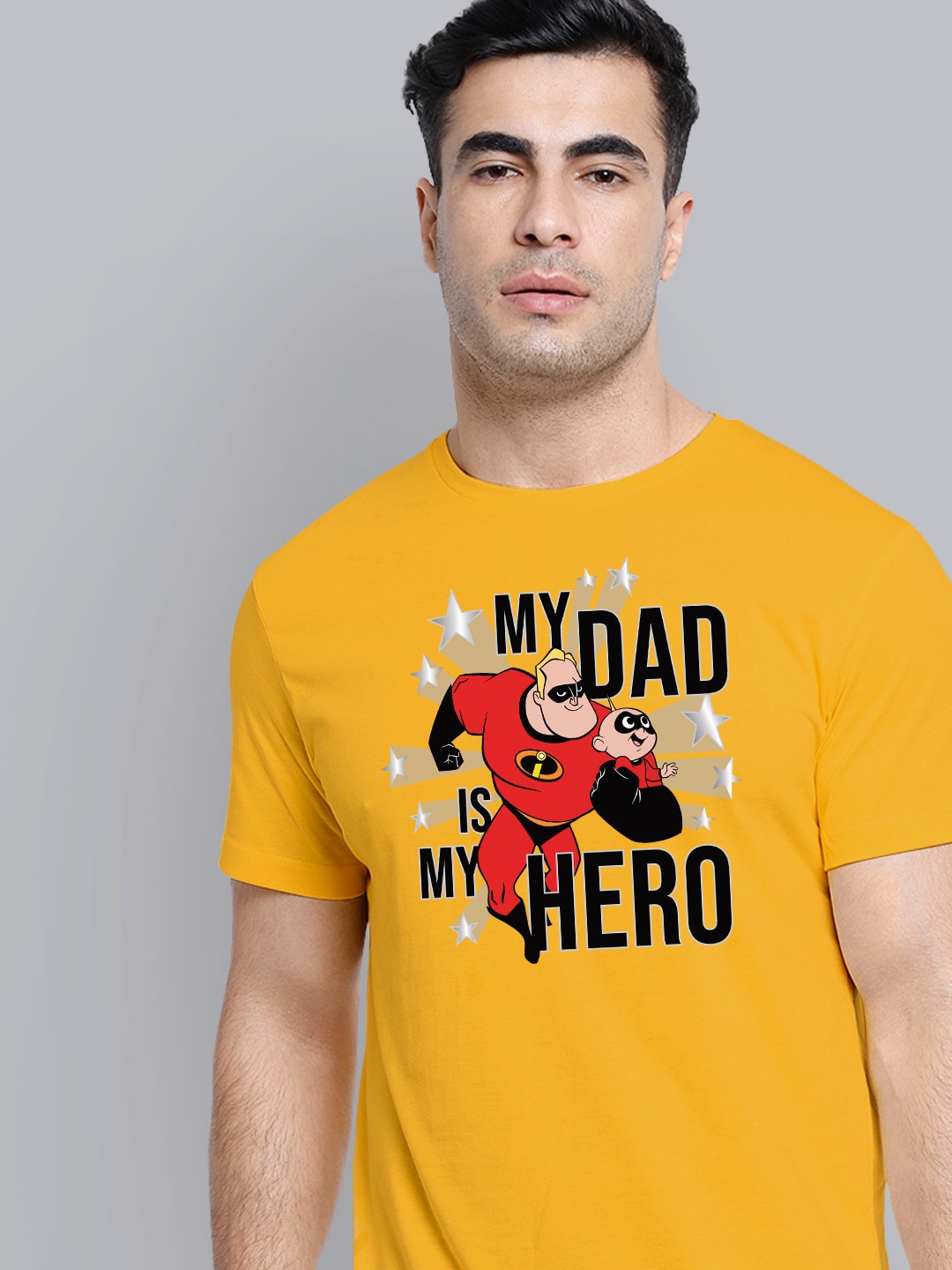 

Free Authority The Incredibles Men Yellow Printed Pure Cotton T-shirt