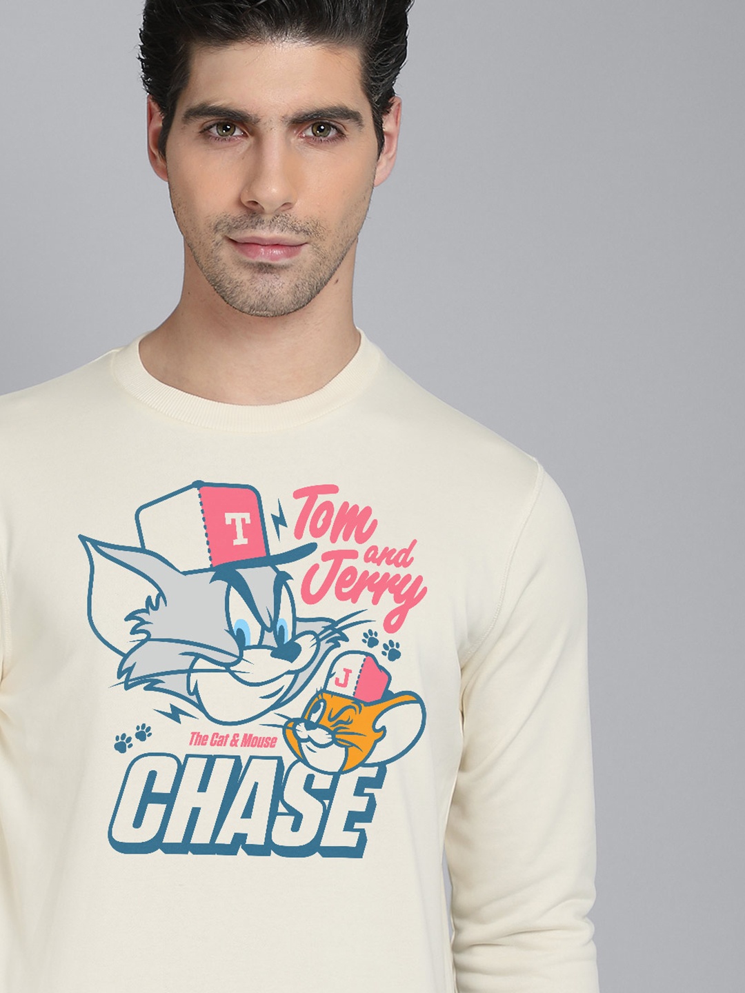 

Free Authority Tom & Jerry Men Off White Printed Sweatshirt