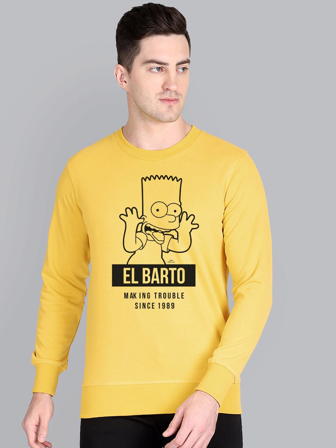 

Free Authority Men Yellow & Black The Simpsons Printed Sweatshirt
