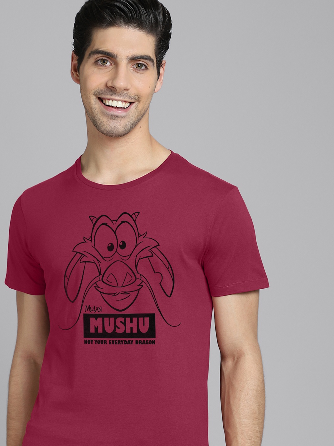 

Free Authority Men Red & Black Mulan Printed Cotton T-shirt