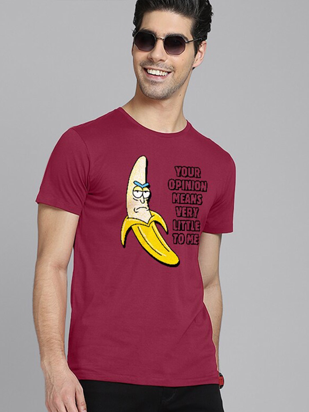 

Free Authority Rick & Morty Printed T-shirt, Maroon
