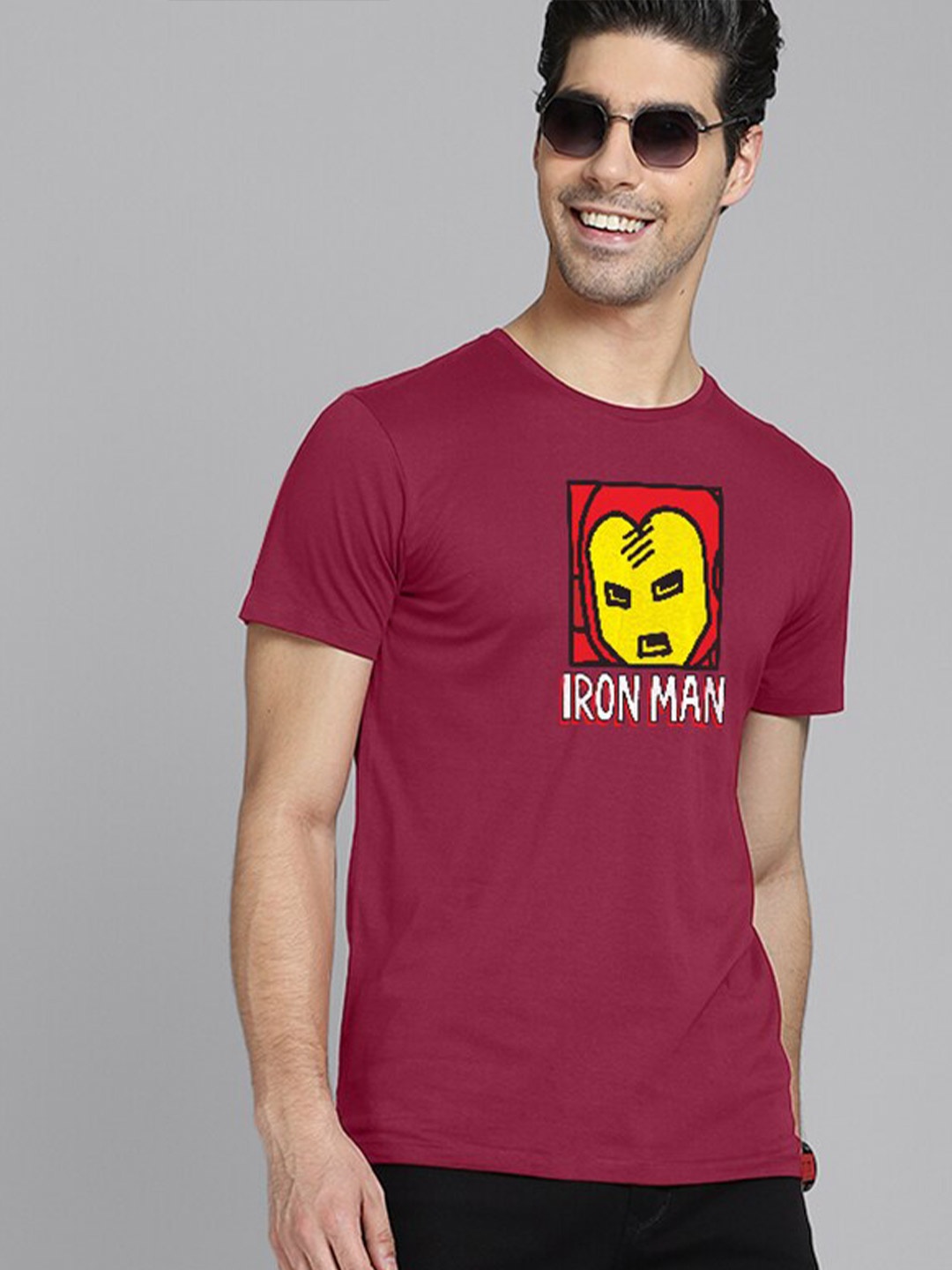 

Free Authority Iron Man Red & Yellow Printed T-shirt For Men