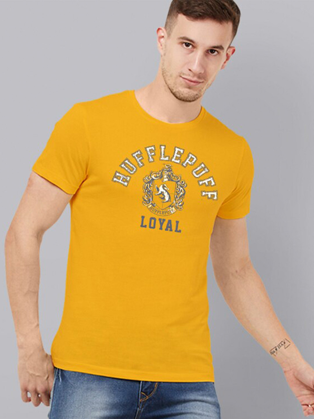 

Free Authority Harry Potter Men Yellow Printed T-shirt