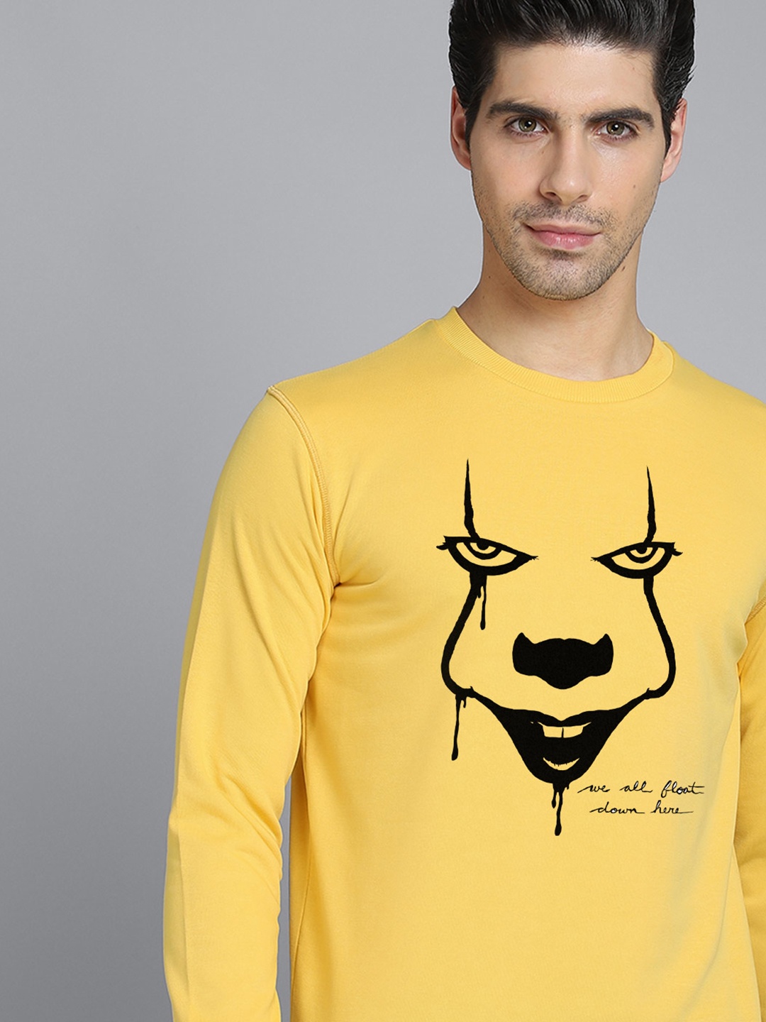 

Free Authority Men It Printed Sweatshirt, Yellow
