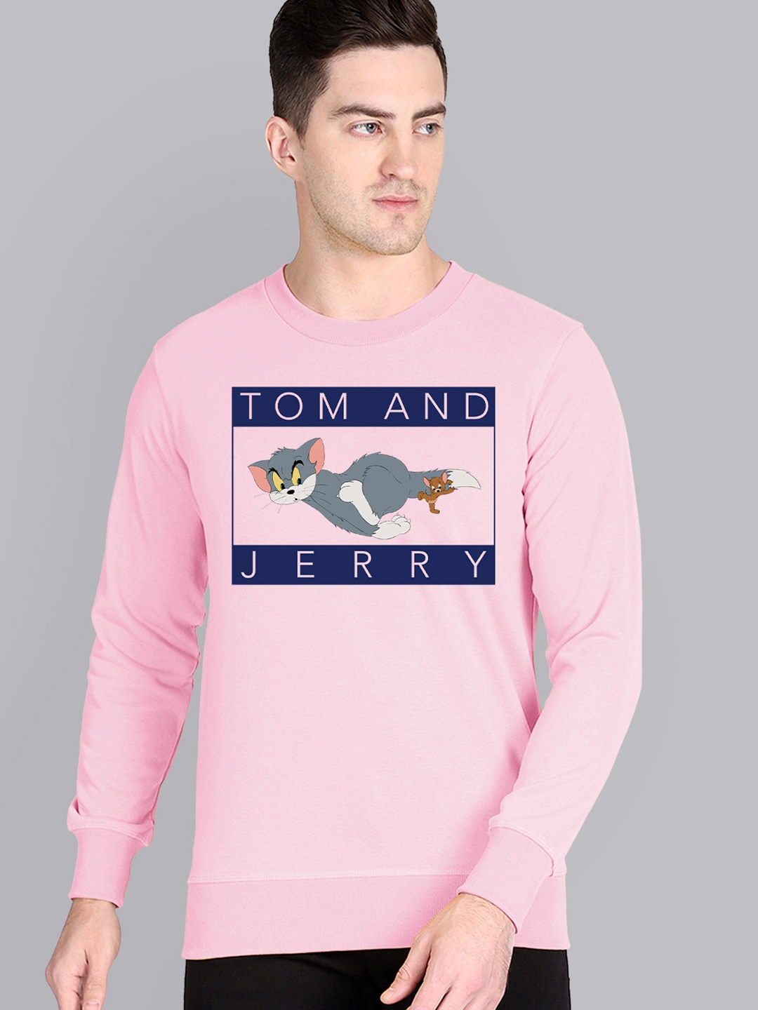 

Free Authority Tom & Jerry Men Peach-Coloured Printed Sweatshirt