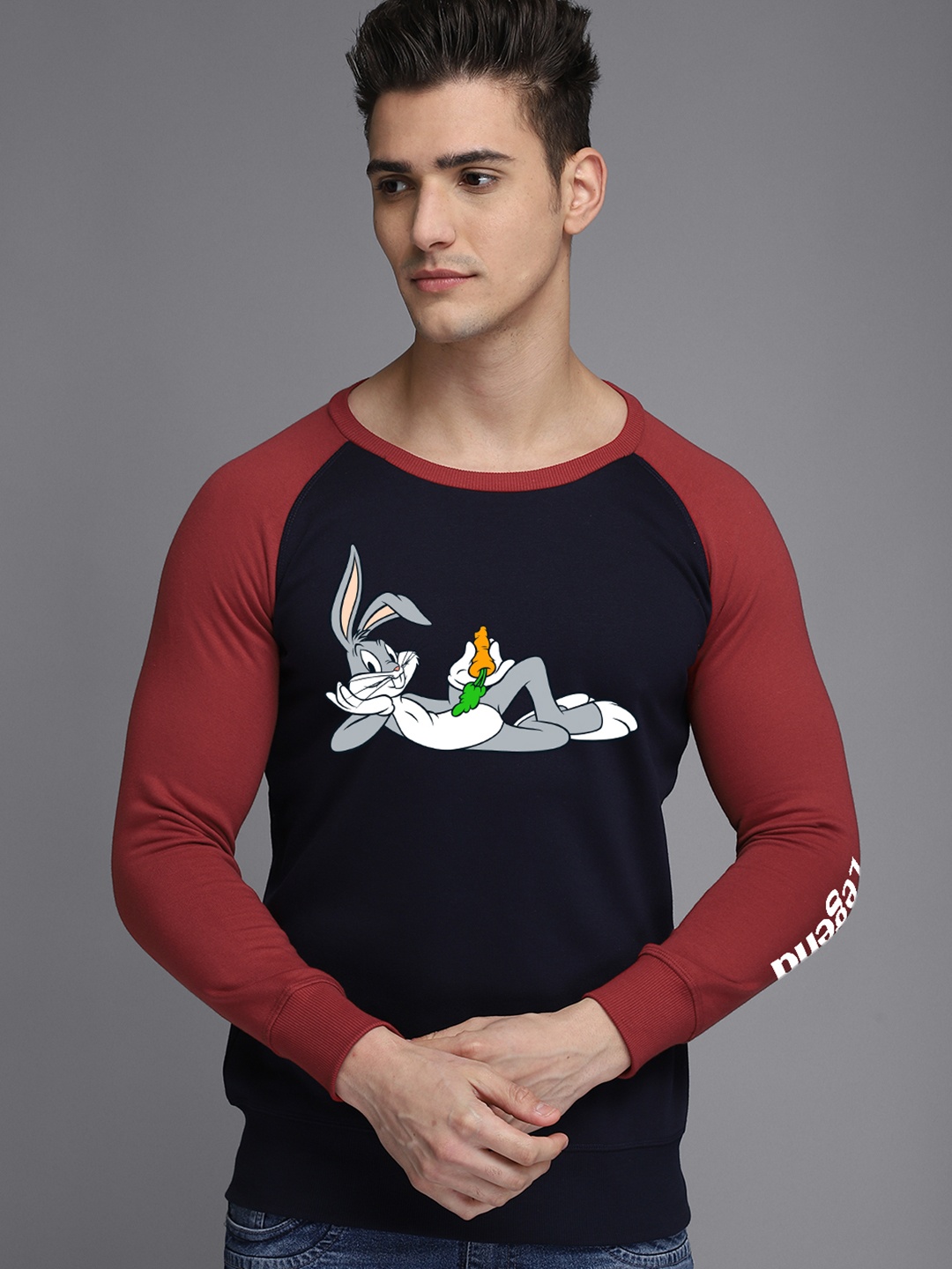 

Free Authority Looney Tunes Men Blue & Grey Printed Sweatshirt
