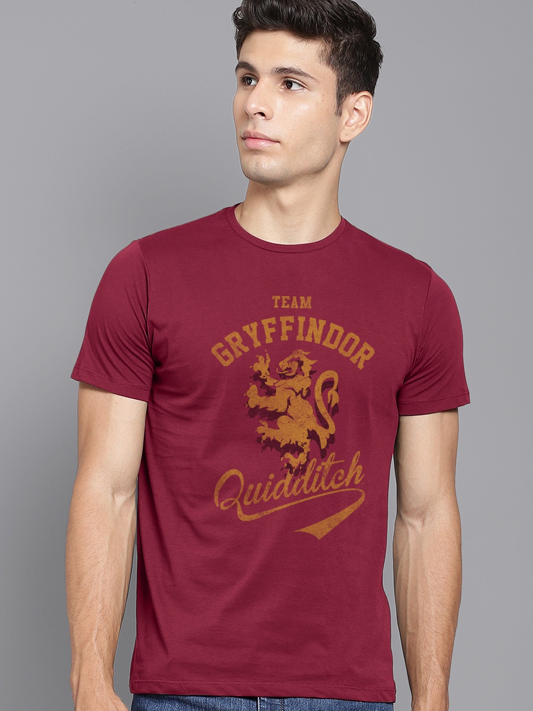 

Free Authority Harry Potter Men Red & Yellow Typography Printed T-shirt