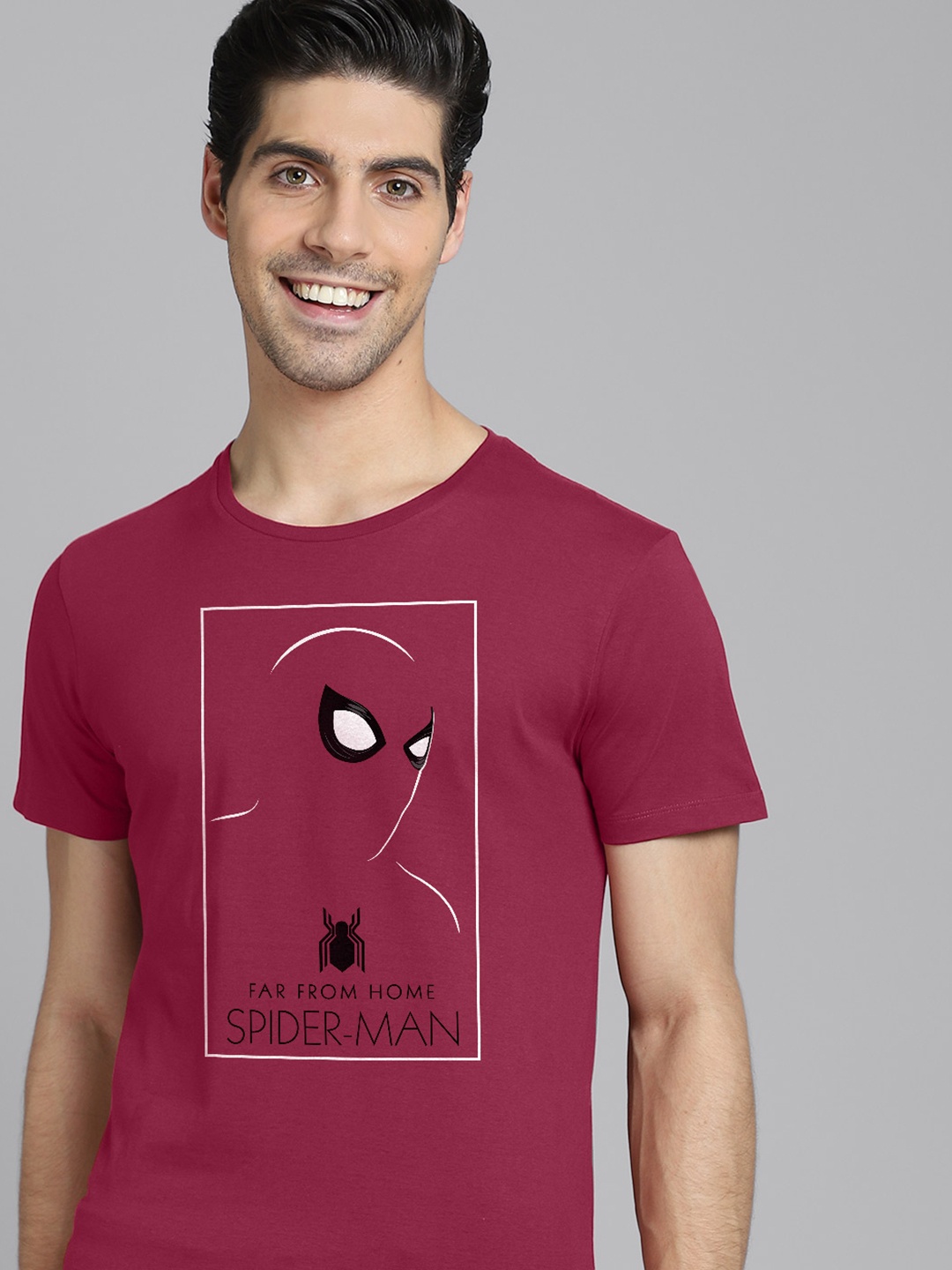 

Free Authority Men Red Spiderman Printed Cotton T-shirt