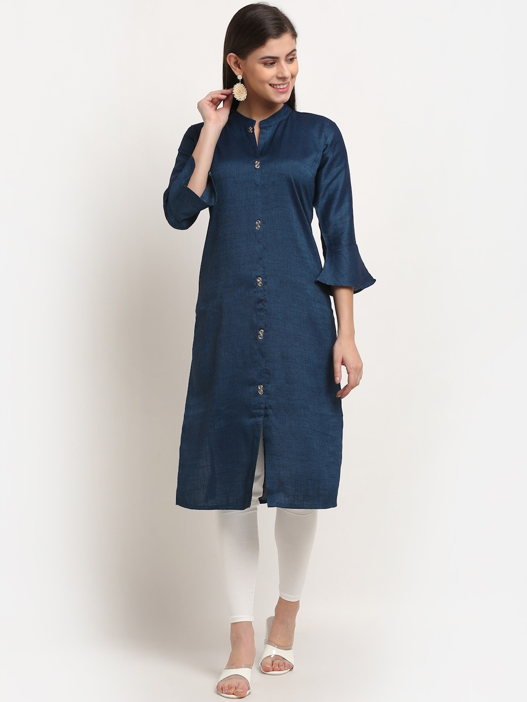 

GRACIT Women Blue Regular Kurta with Churidar