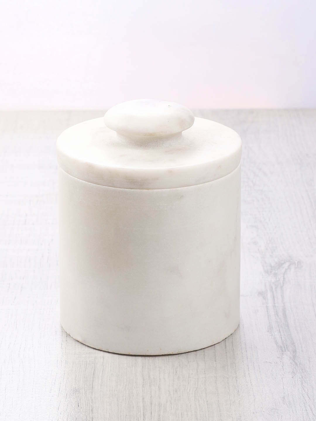 

NikkisPride White Solid Handmade Marble Butter Keeper