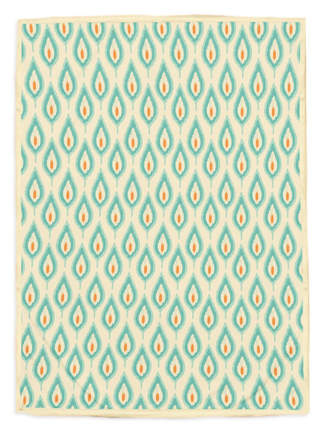 

SuperBottoms Cream-Coloured & Blue Mild Winter 150 GSM Reversible Sustainable Single Bed Blanket