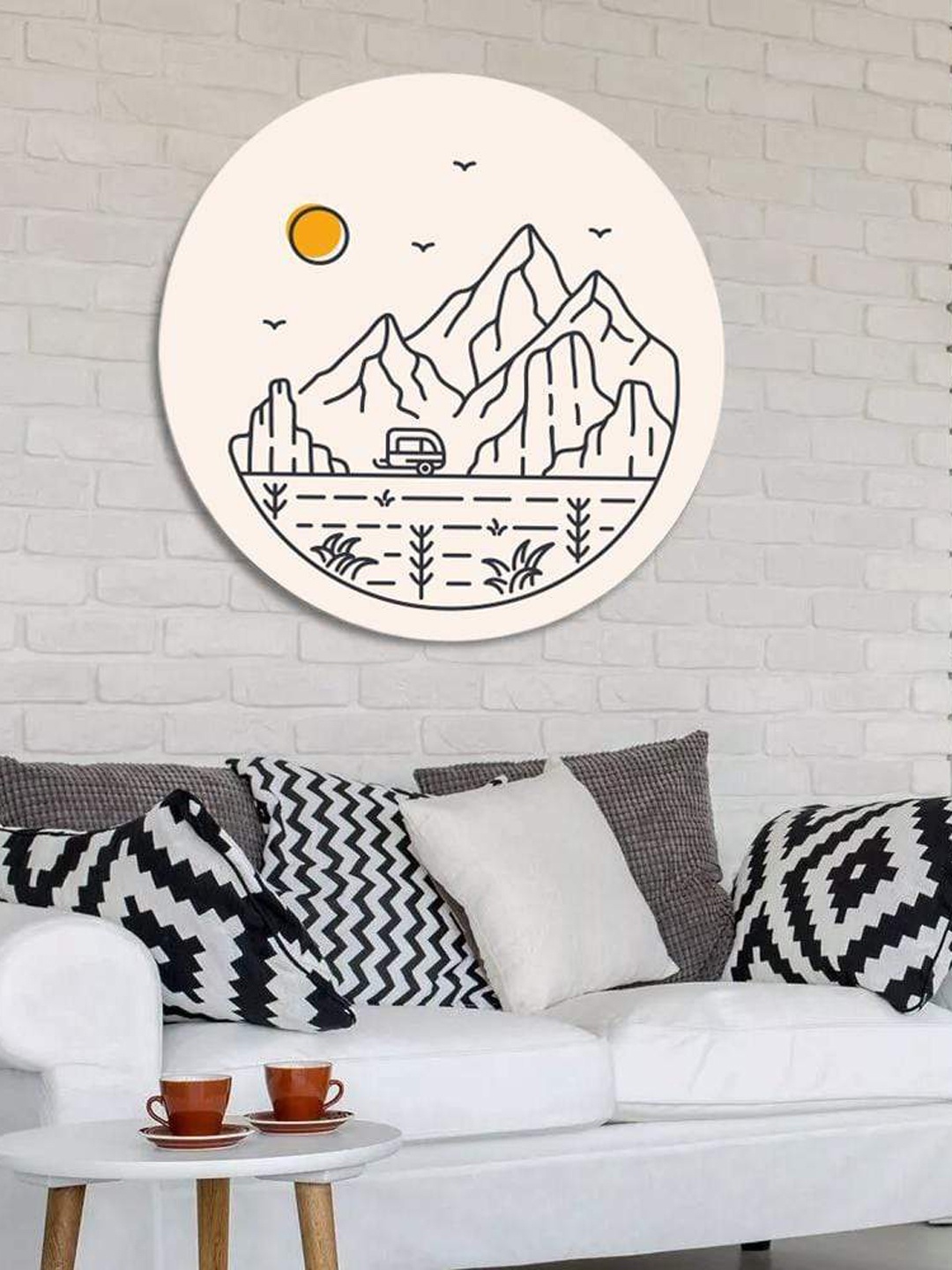 

THE ARTMENT Beige & Black City of Lines Matte Canvas Wall Art, Multi