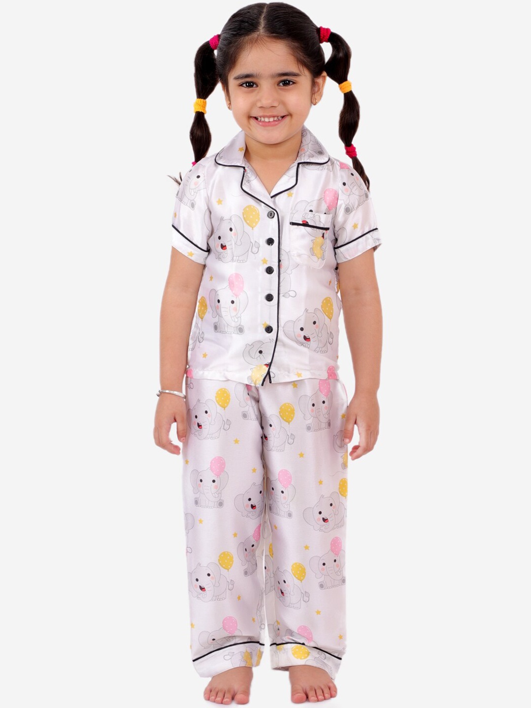 

Fairies Forever Girls White & Pink Printed Night suit
