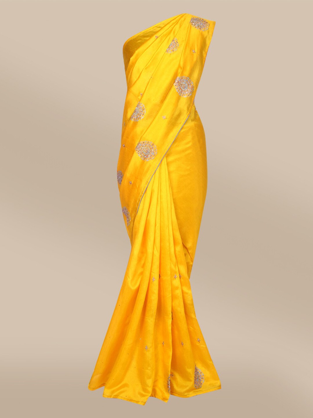 

The Chennai Silks Yellow Floral Saree