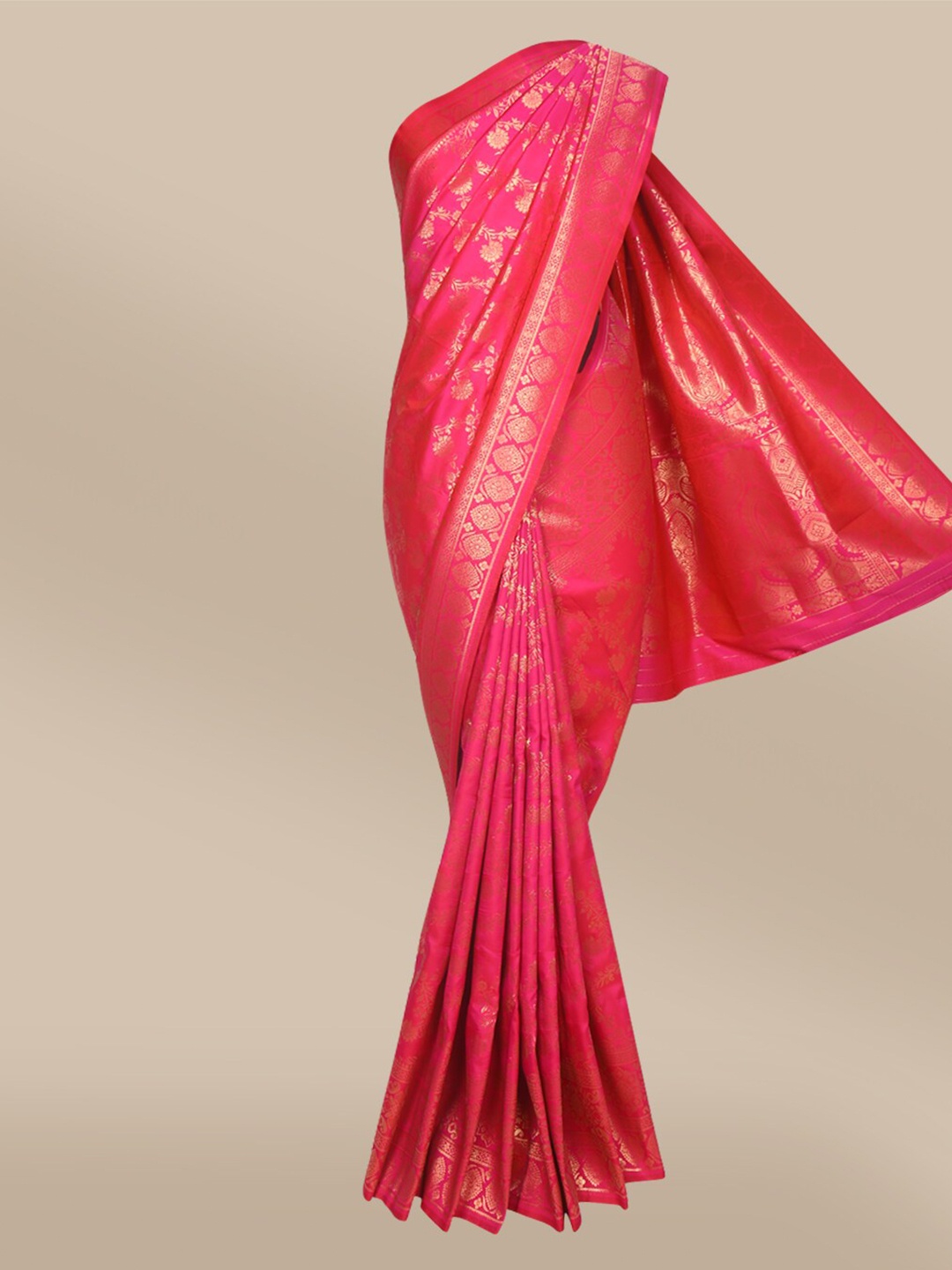 

The Chennai Silks Magenta Woven Design Zari Art Silk Banarasi Saree