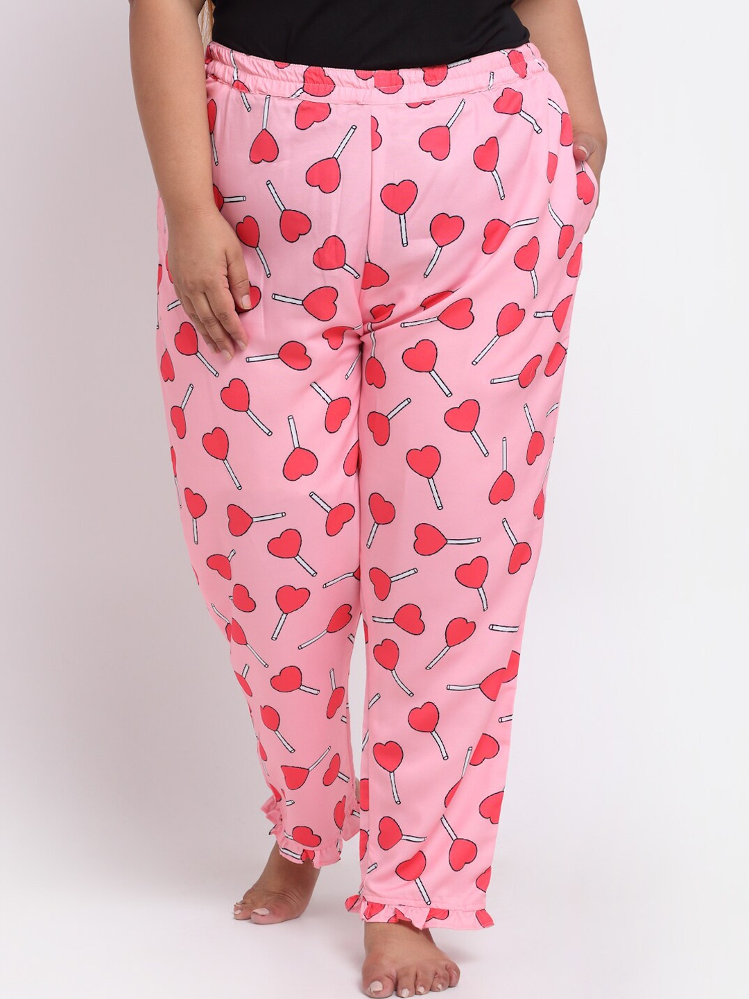 

sindrellastorie Women Pink & Red Printed Lounge Pants
