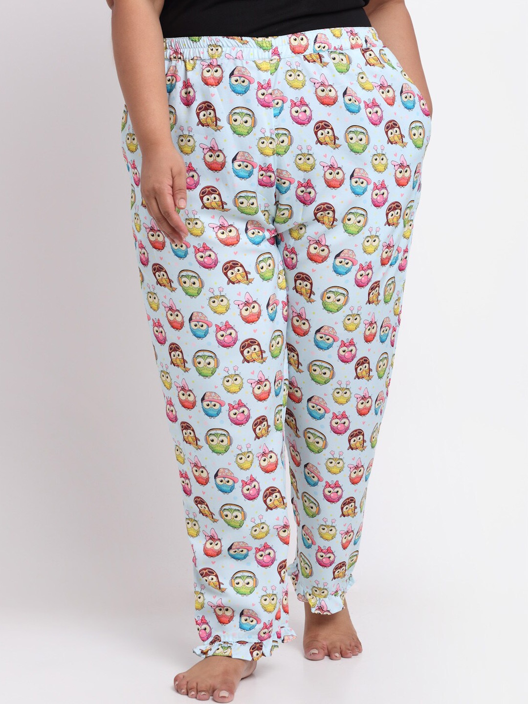 

sindrellastorie Women Blue & Pink Printed Lounge Pants