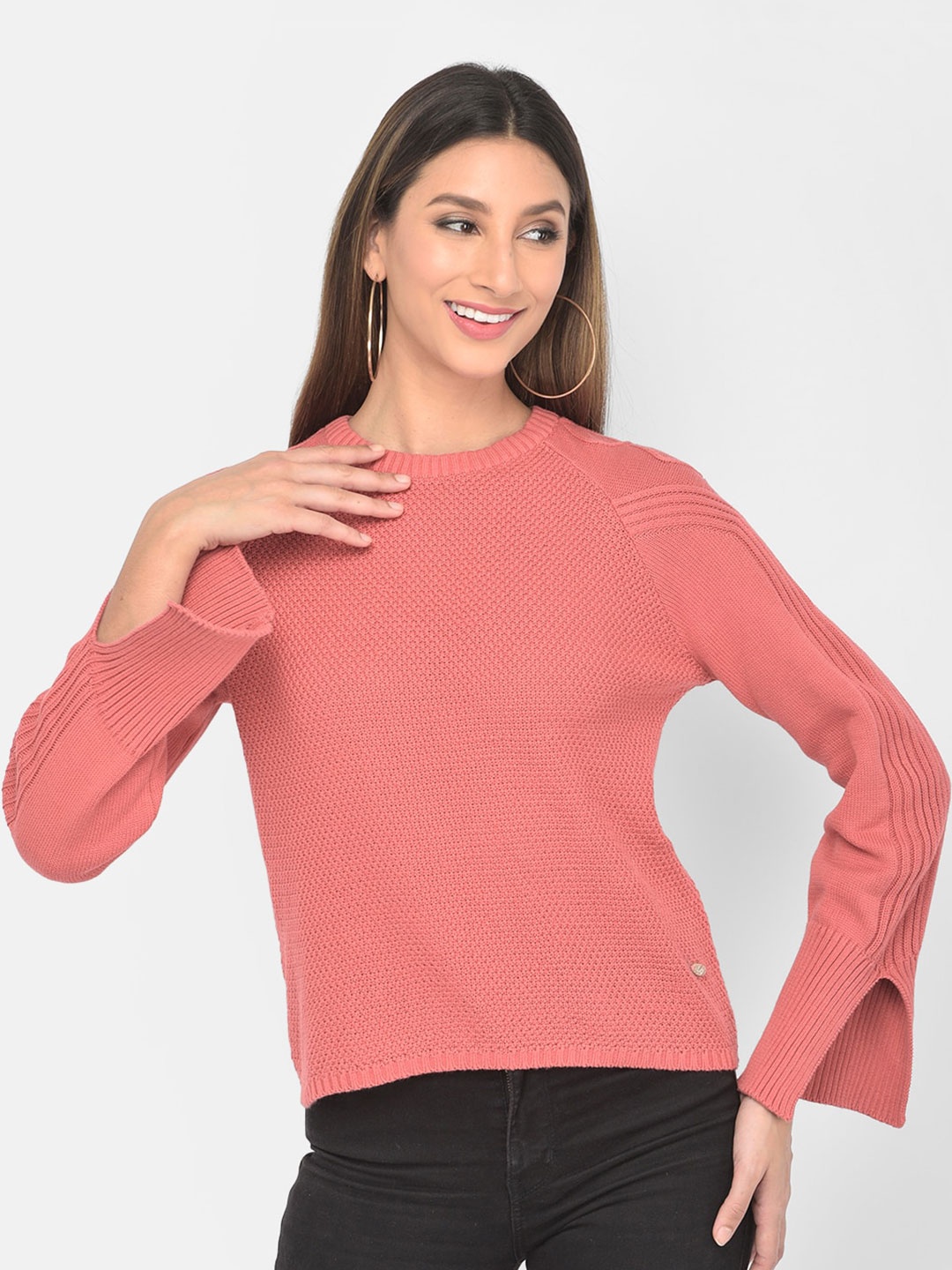 

Latin Quarters Women Peach-Coloured Pullover