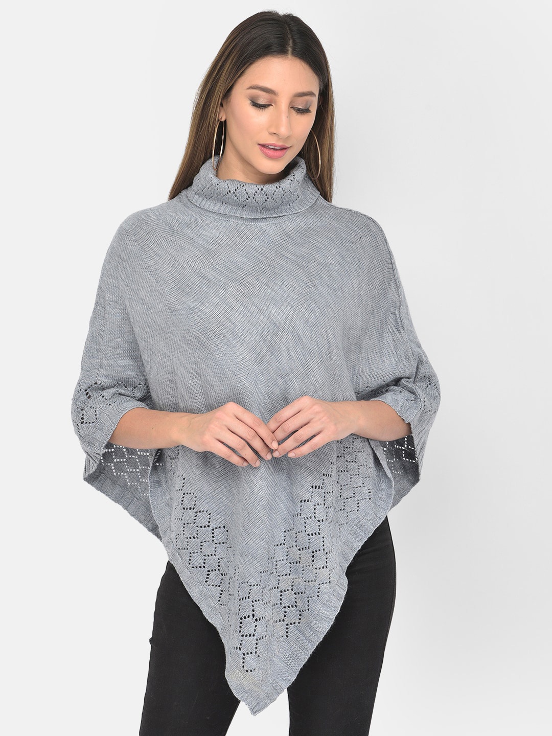 

Latin Quarters Women Grey Poncho