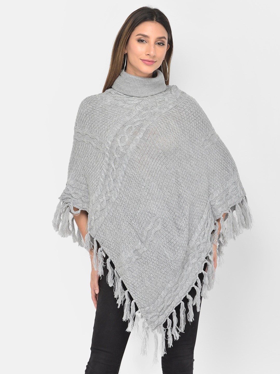 

Latin Quarters Women Grey Poncho