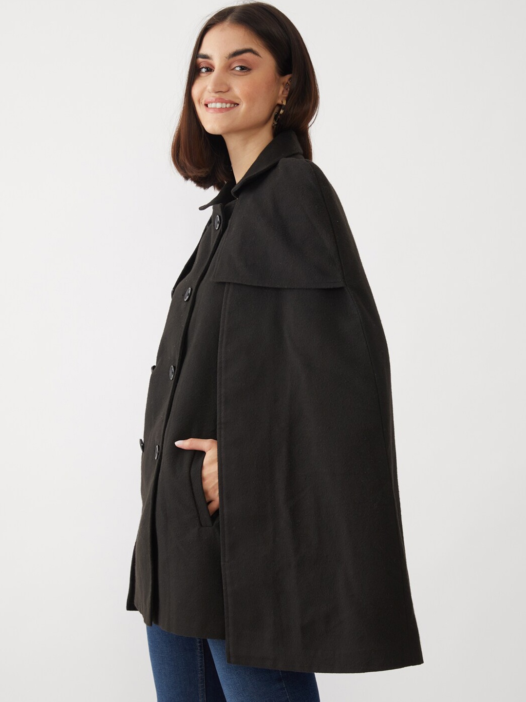 

Zink London Women Black Solid Coat