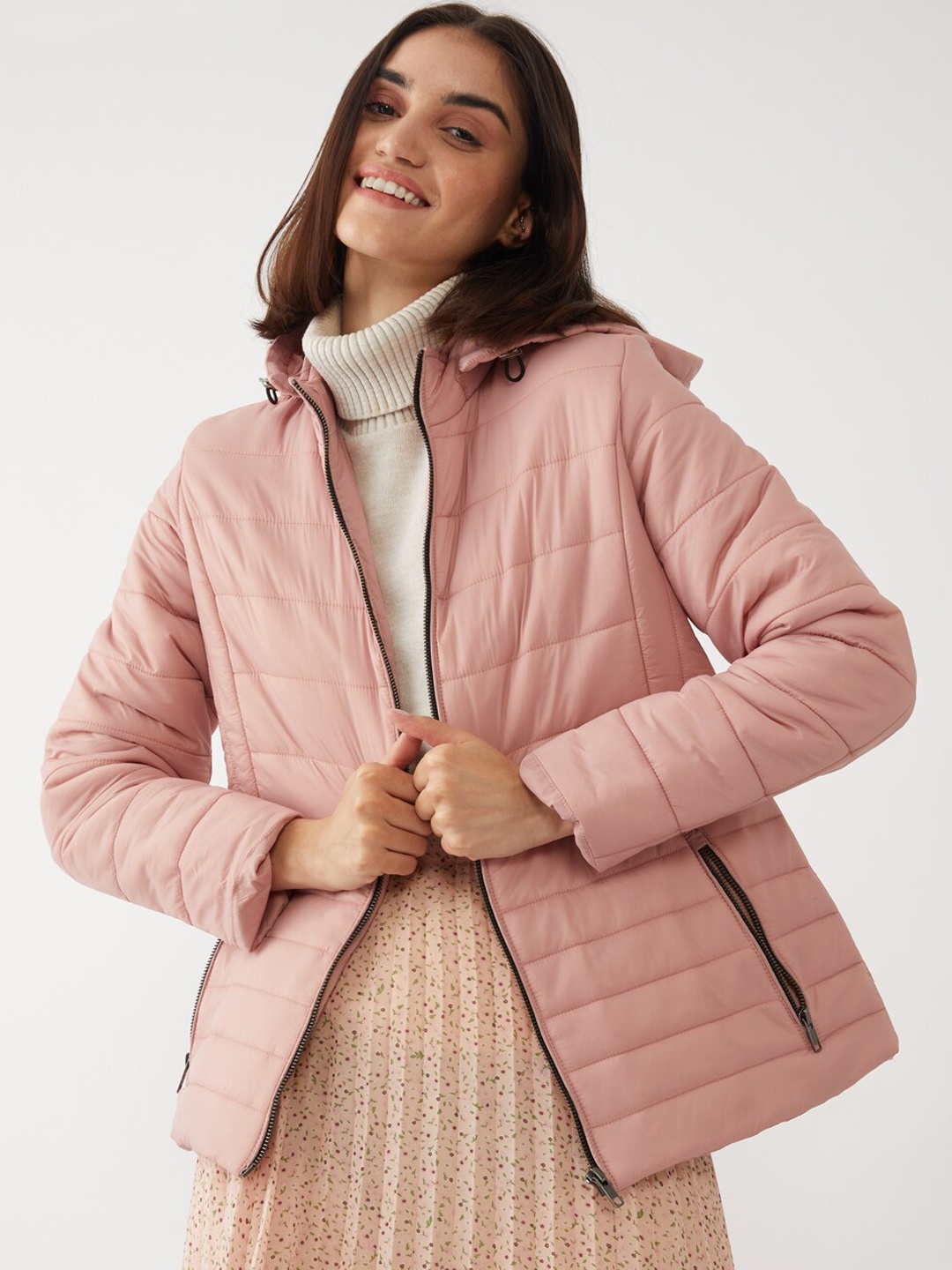 

Zink London Women Pink Puffer Jacket