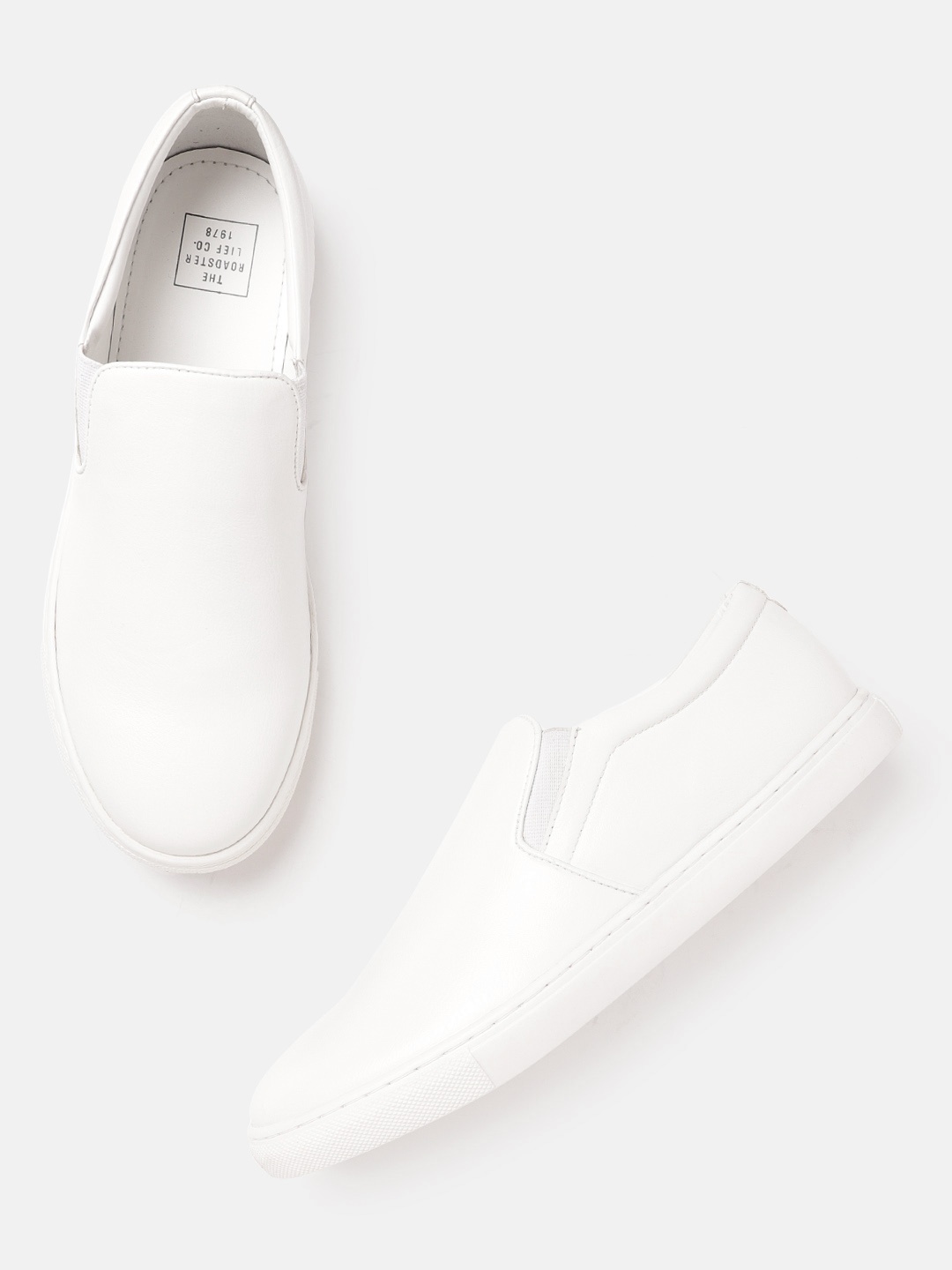 

The Roadster Lifestyle Co Men White Slip-On Sneakers