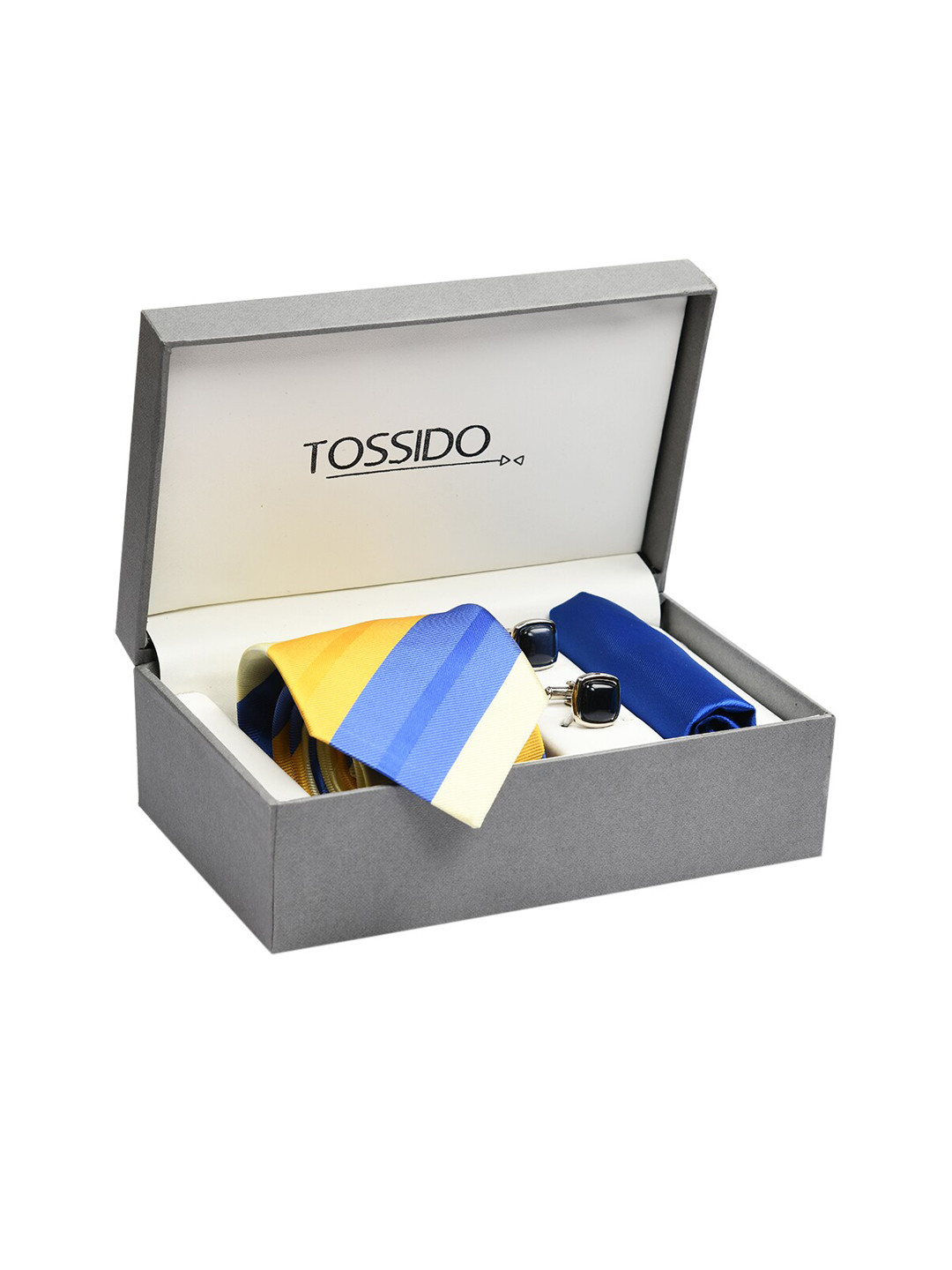 

Tossido Men Blue & Yellow Accessory Gift Set