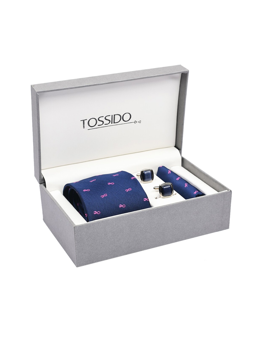 

Tossido Men Printed Accessory Gift Set, Blue