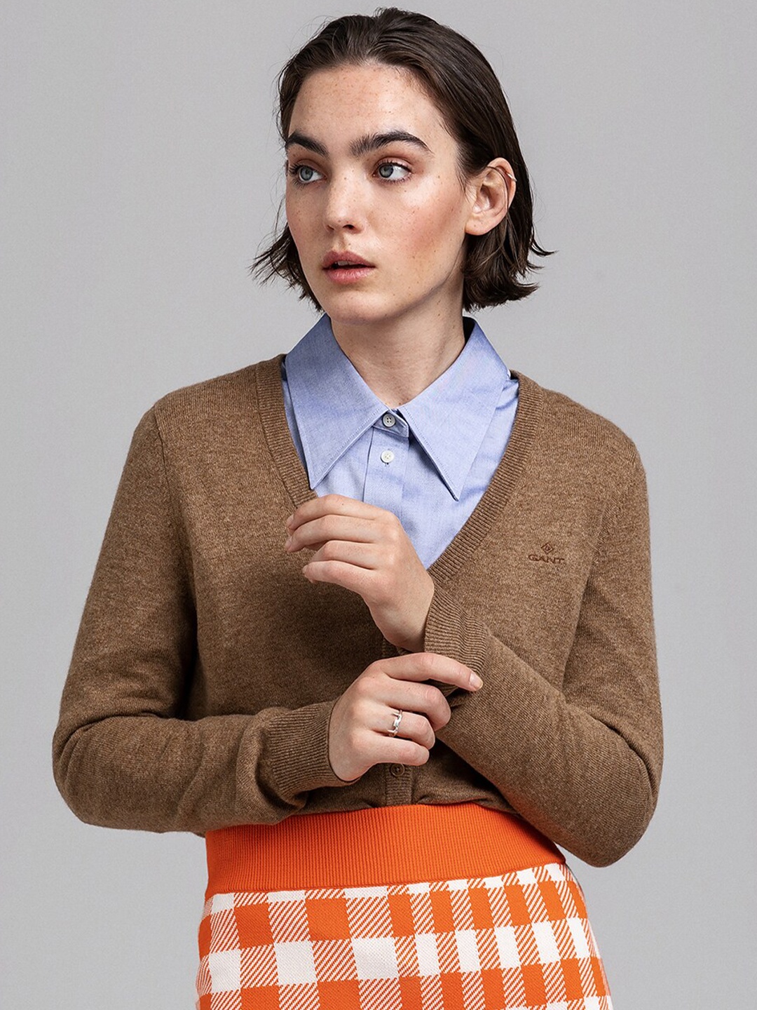 

GANT Women Khaki Cardigan