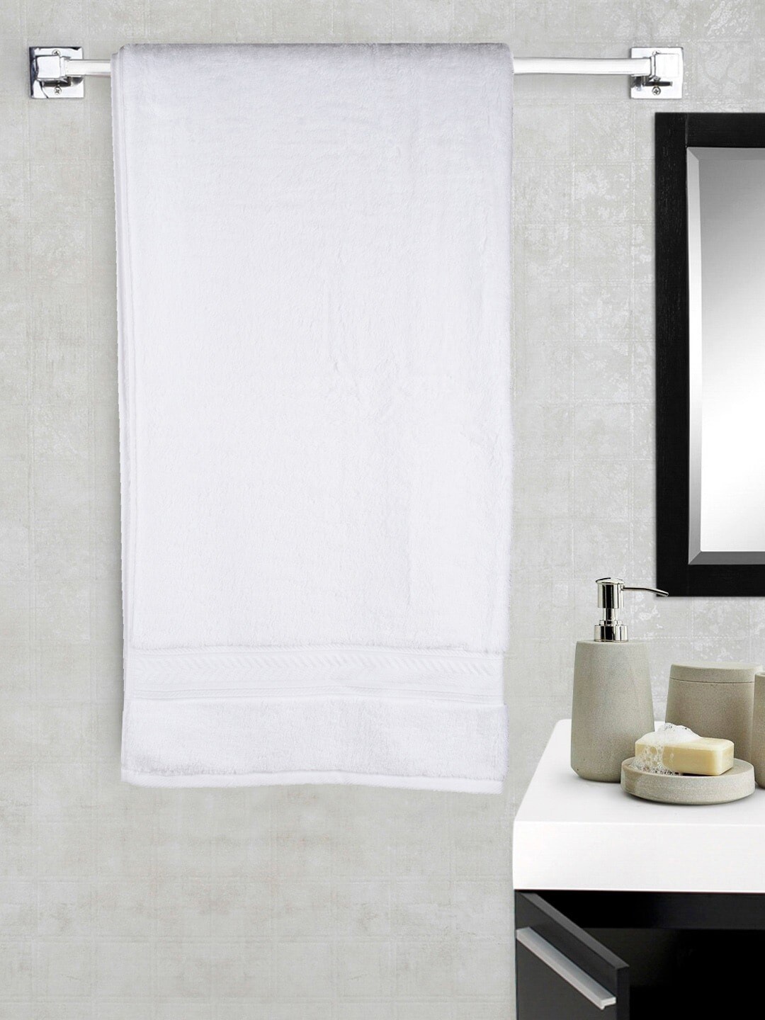 

Turkish Bath White Solid 650 GSM Cotton Towel