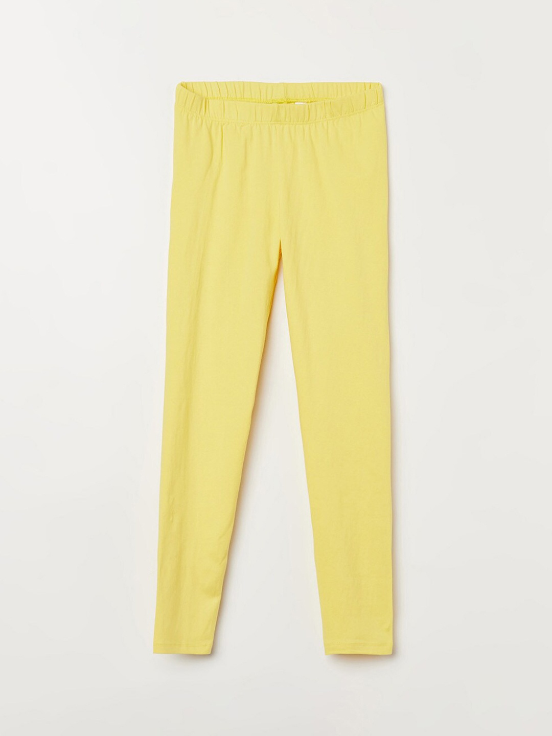 

Fame Forever by Lifestyle Girls Yellow Solid Cotton Ankle-Length Leggings